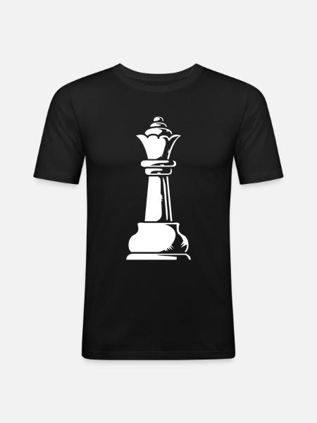 Chess Queen Chess Board - Men's Slim Fit T-Shirt - black
