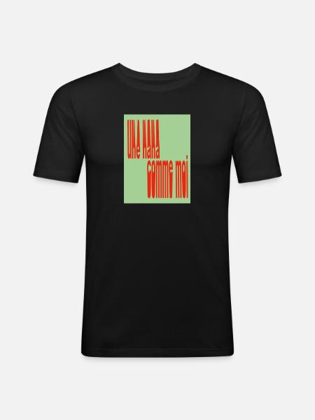 LE VISUEL - T-shirt près du corps Homme - noir