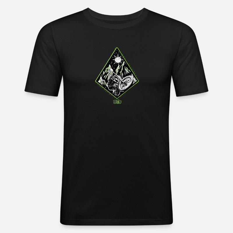 Mtb 1 04 - Männer Slim Fit T-Shirt - Schwarz