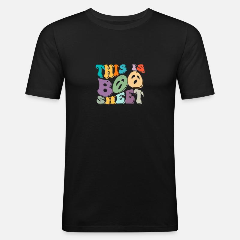 Das Ist Boo Sheet - Männer Slim Fit T-Shirt - Schwarz