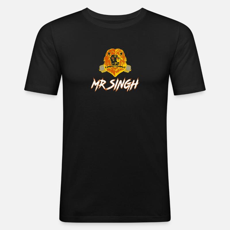 Herr Singh - Männer Slim Fit T-Shirt - Schwarz