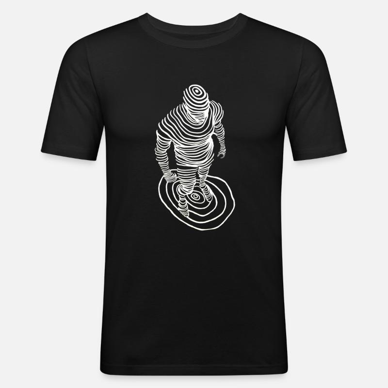 Prise de conscience - T-shirt près du corps Homme - noir