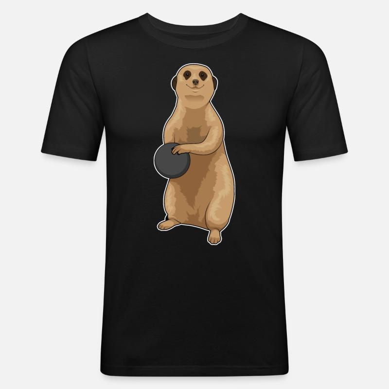 Erdmännchen Bowling Bowlingkugel - Männer Slim Fit T-Shirt - Schwarz