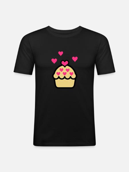 cupcake - Men's Slim Fit T-Shirt - black