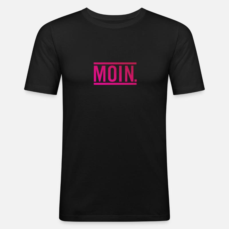 MOIN. - Männer Slim Fit T-Shirt - Schwarz