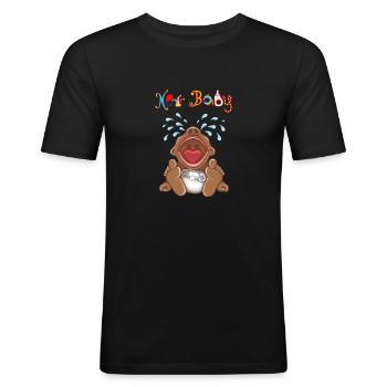 BABY WEINEN, Neugeborene, Neue Mutter, Neues Baby, Schreibaby - Männer Slim Fit T-Shirt - Schwarz - Vorne - Nik (191cm)