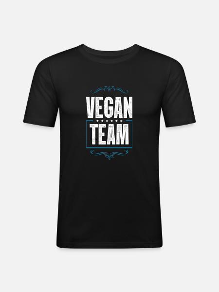 Vegan Team - Men's Slim Fit T-Shirt - black