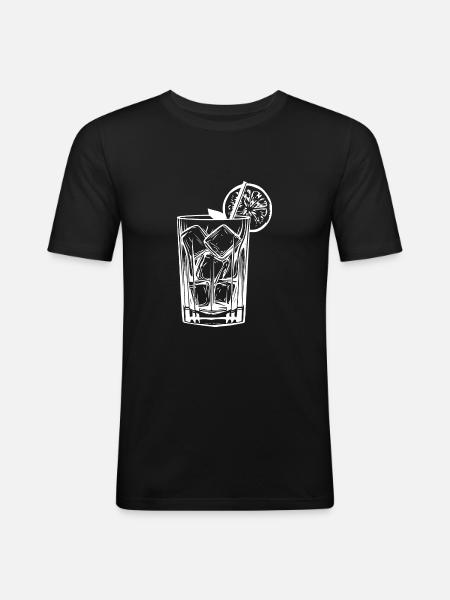 Limonade Getränk - Männer Slim Fit T-Shirt - Schwarz