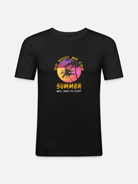 Summer shirt - Männer Slim Fit T-Shirt - Schwarz