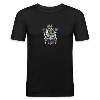 Rhodesian Born Soul - Men's Slim Fit T-Shirt - black - Front - Nik (191cm)