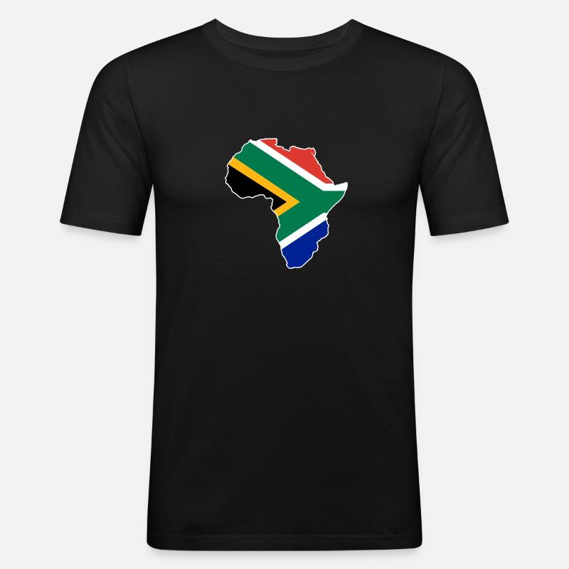 Afrique du Sud - T-shirt près du corps Homme - noir