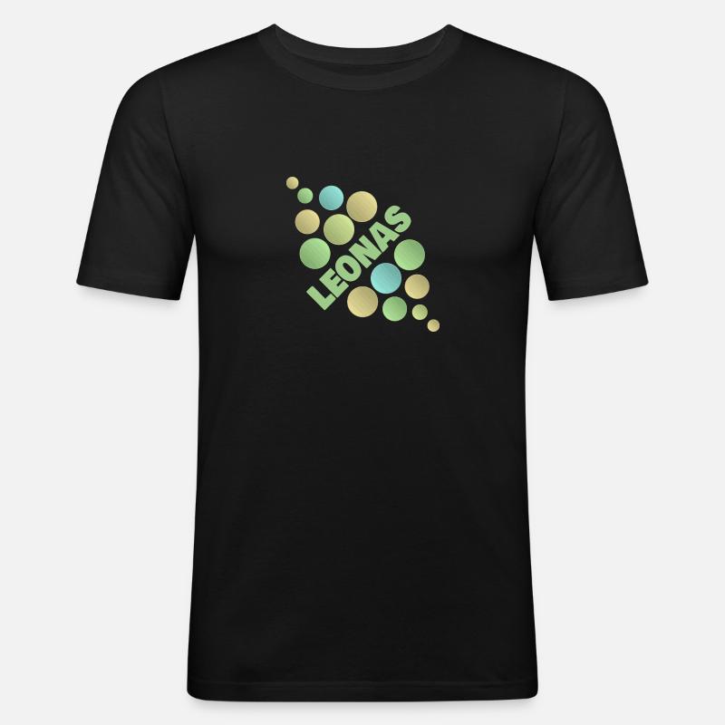 First name Leonas - Men's Slim Fit T-Shirt - black