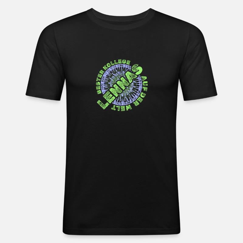 Mitarbeiter Lennas - Männer Slim Fit T-Shirt - Schwarz