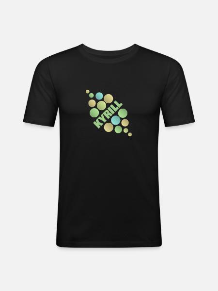 Cyril as a first name - Men's Slim Fit T-Shirt - black