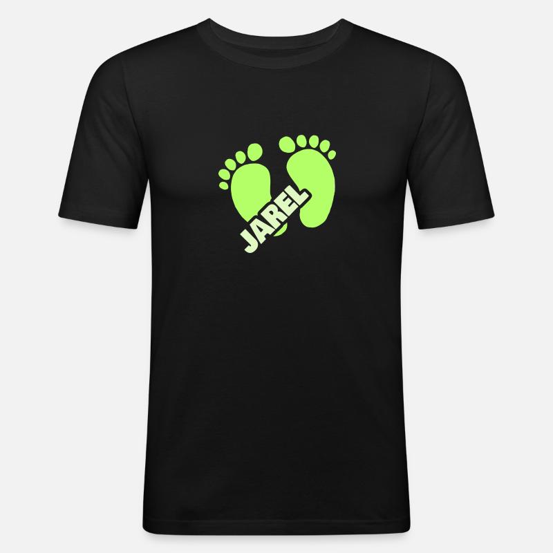 Jarel - Männer Slim Fit T-Shirt - Schwarz