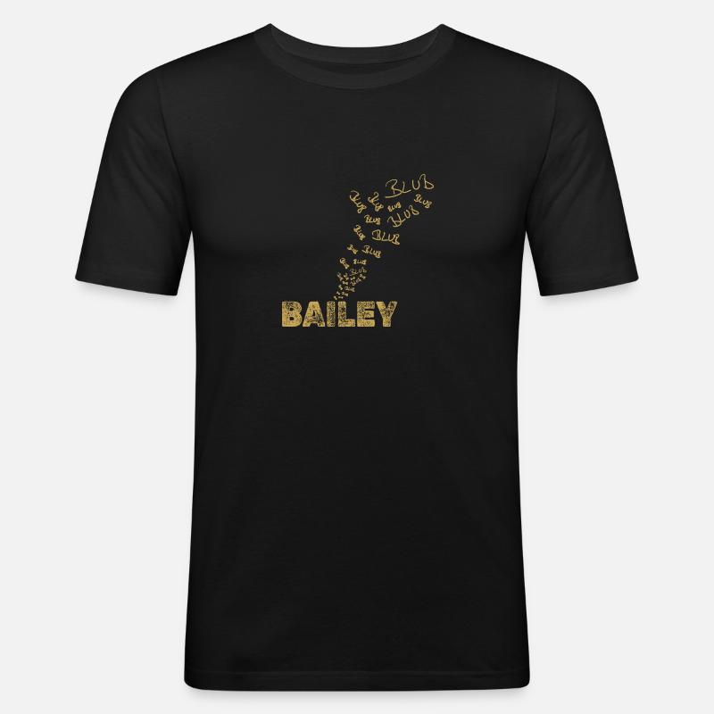 Bailey als Boot - Männer Slim Fit T-Shirt - Schwarz