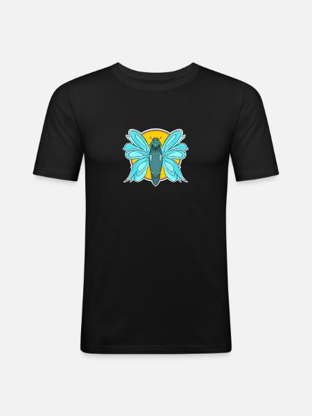Butterflies are always in - Men's Slim Fit T-Shirt - black