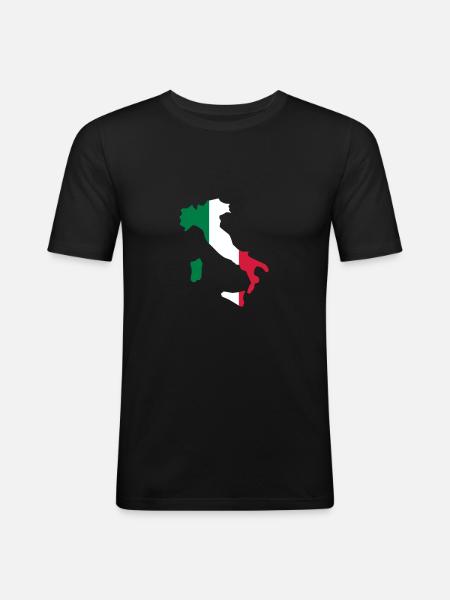 Italy - Men's Slim Fit T-Shirt - black