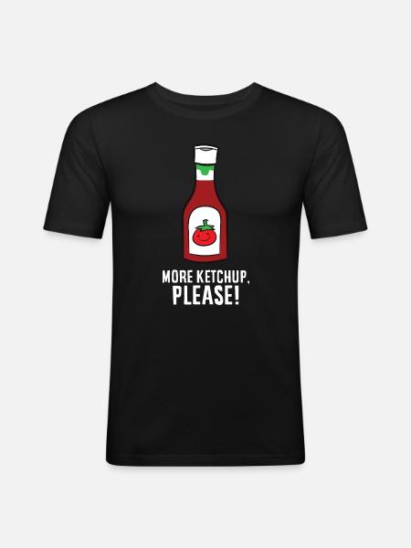 Ketchup - More Ketchup, please! - Men's Slim Fit T-Shirt - black