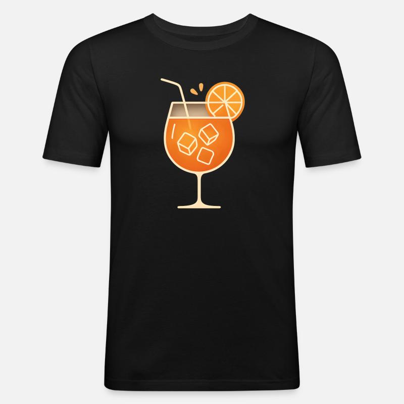 Party Spritz Glas Geschenkidee - Männer Slim Fit T-Shirt - Schwarz