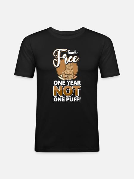 Nicotine discipline addiction - Men's Slim Fit T-Shirt - black