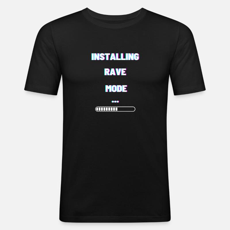 Installing rave mode light - Men's Slim Fit T-Shirt - black