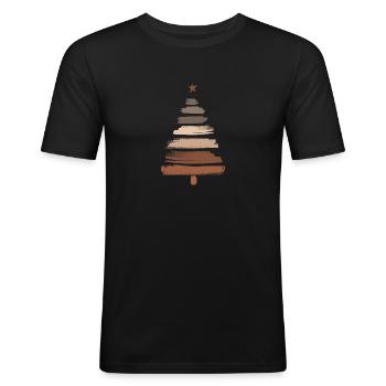 Christmas Tree - Men's Slim Fit T-Shirt - black - Front - Nik (191cm)