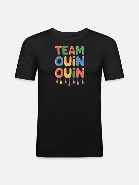 Team Ouin ouin - T-shirt près du corps Homme - noir