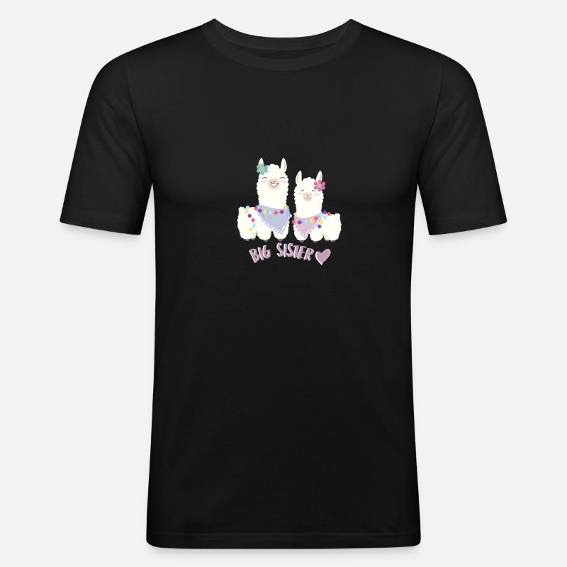 Schwester - Männer Slim Fit T-Shirt - Schwarz