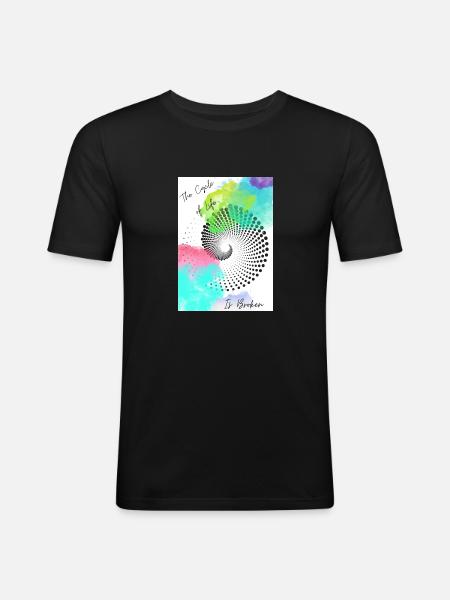 Kreislauf - Männer Slim Fit T-Shirt - Schwarz