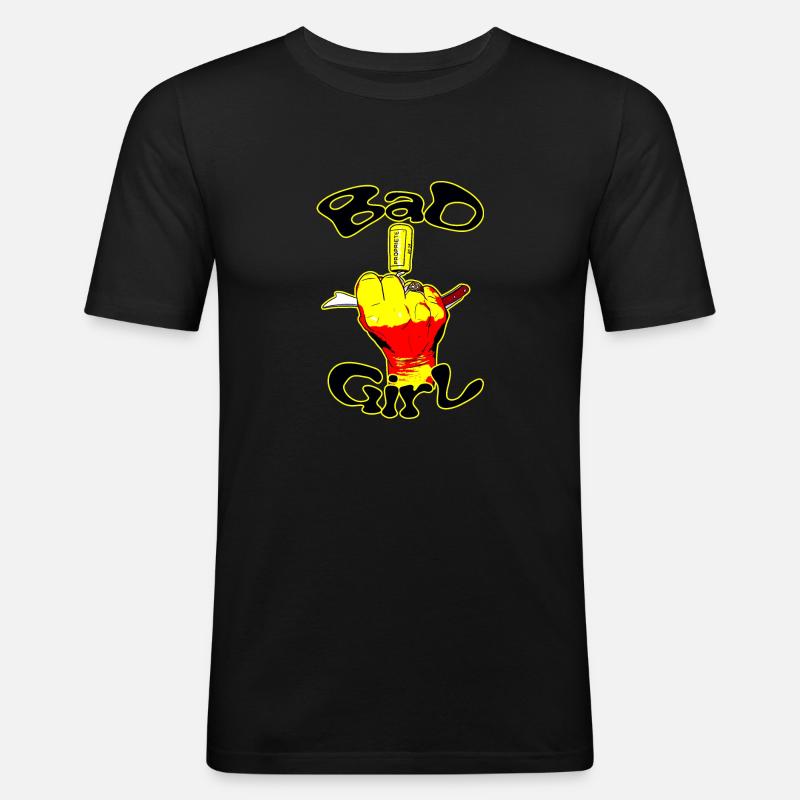 Das böse Mädchen - Männer Slim Fit T-Shirt - Schwarz