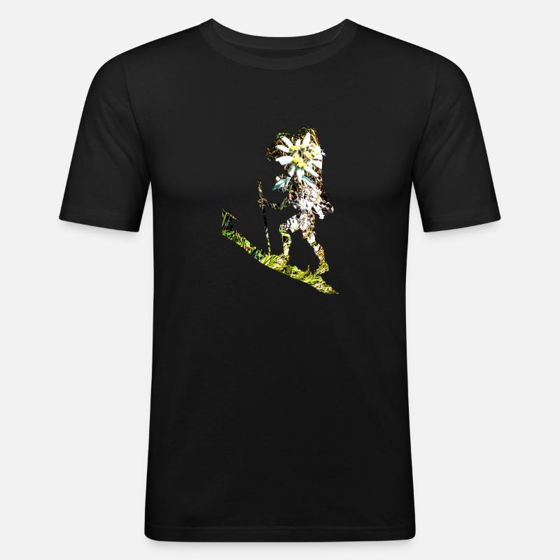 Bring mir ein Edelweiss - Männer Slim Fit T-Shirt - Schwarz