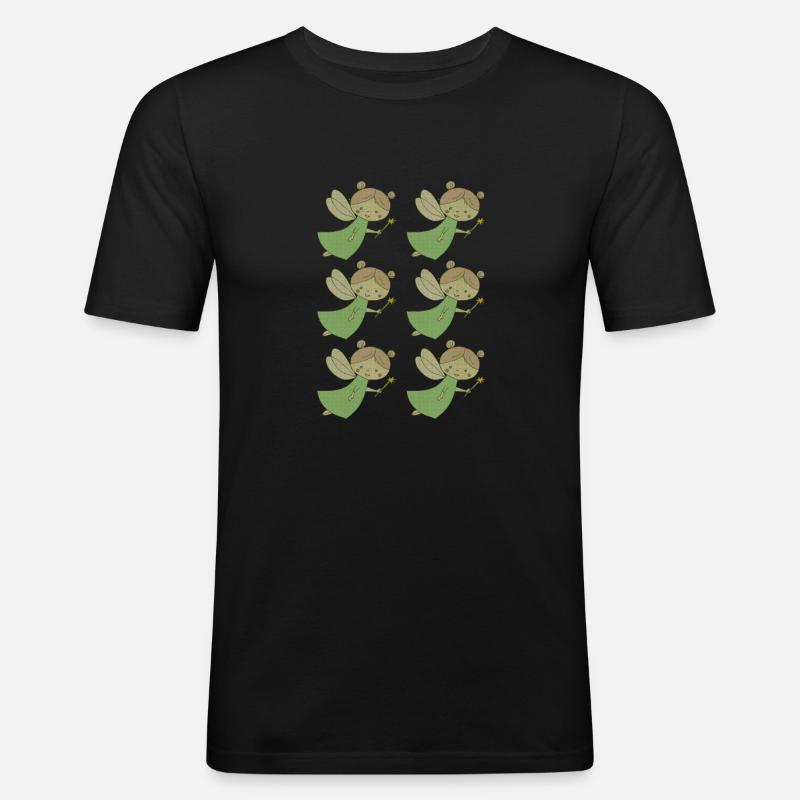 fee 6fach - Männer Slim Fit T-Shirt - Schwarz