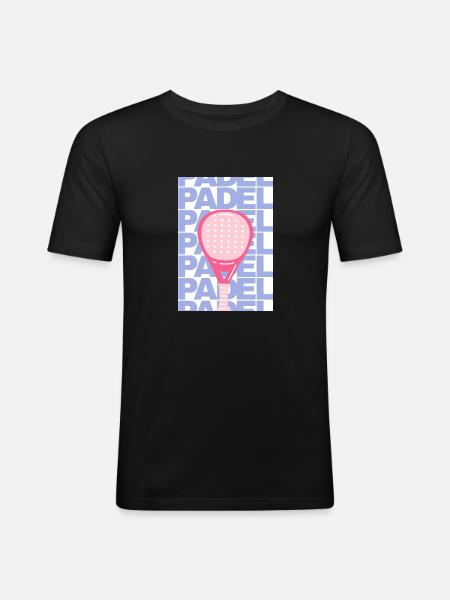 Padel poster - Men's Slim Fit T-Shirt - black