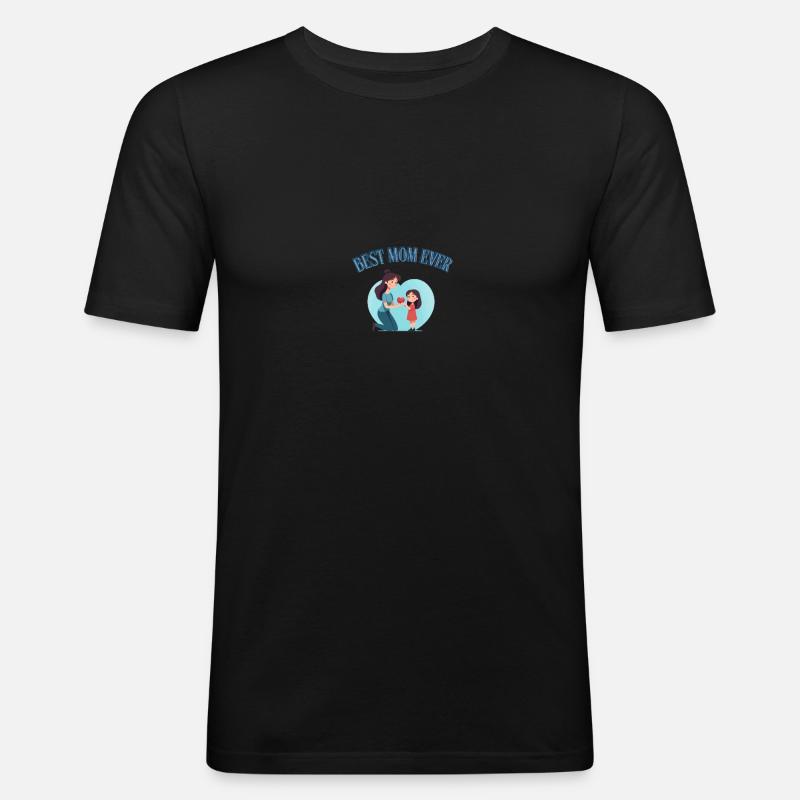Beste Mama - Männer Slim Fit T-Shirt - Schwarz