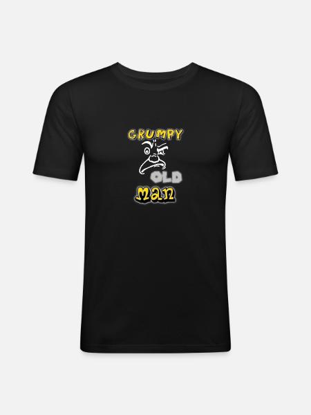 grumpy old man - T-shirt près du corps Homme - noir