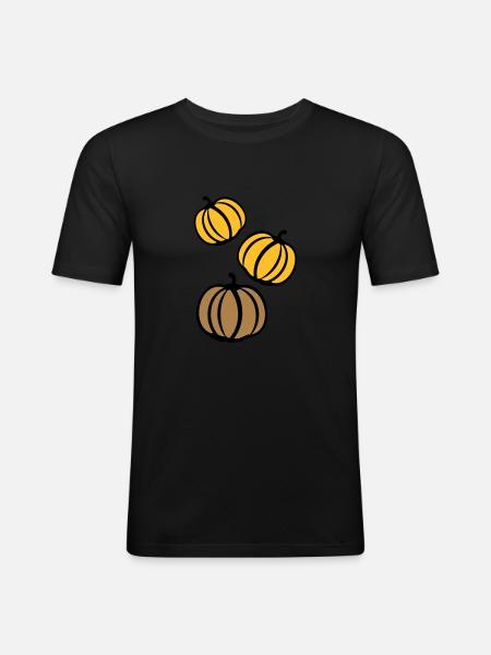 Pumpkins - Men's Slim Fit T-Shirt - black