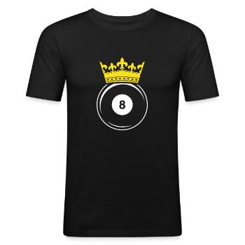 Pool king - billiards pool snooker player gift - Men's Slim Fit T-Shirt - black - Front - Nik (191cm)