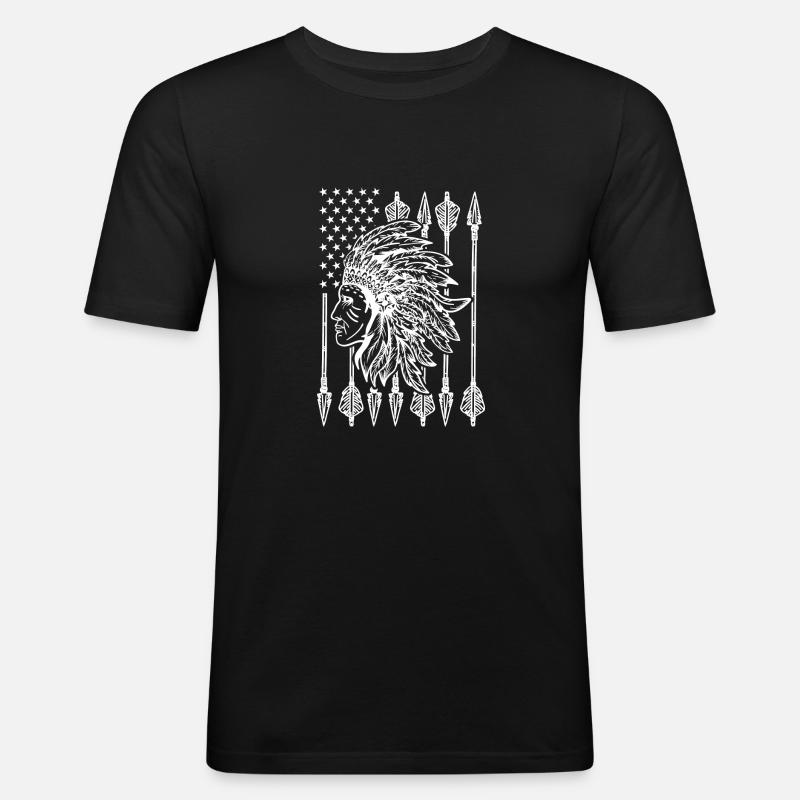 Native Americans Gift Idea - Men's Slim Fit T-Shirt - black