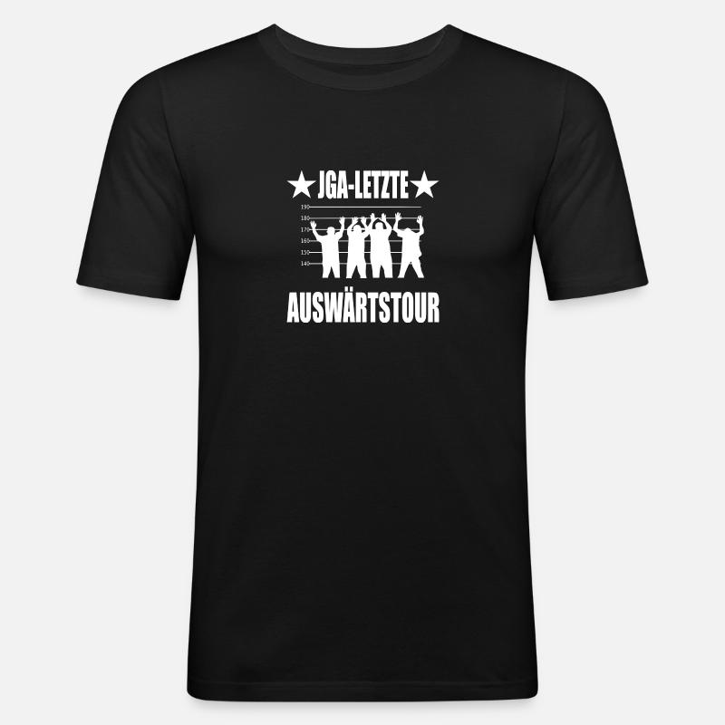Junggesellenabschied - Männer Slim Fit T-Shirt - Schwarz