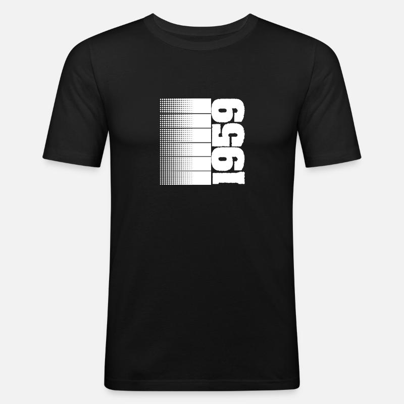 Freizeit 1959 - Männer Slim Fit T-Shirt - Schwarz