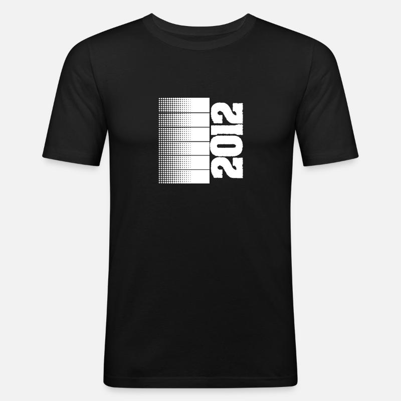 2012 - Männer Slim Fit T-Shirt - Schwarz