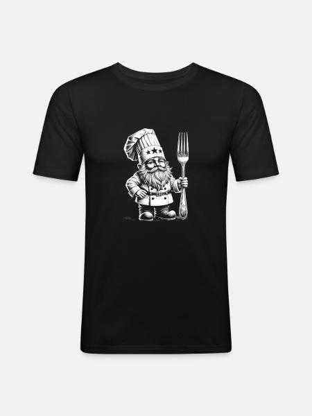 Cuire - T-shirt près du corps Homme - noir