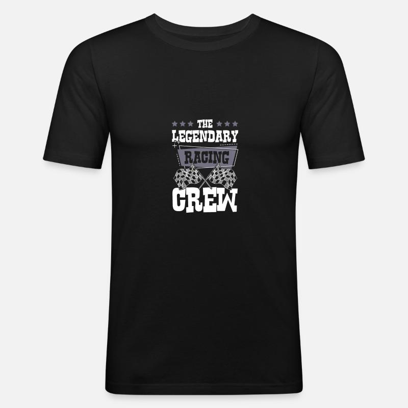 Racing Crew - Männer Slim Fit T-Shirt - Schwarz