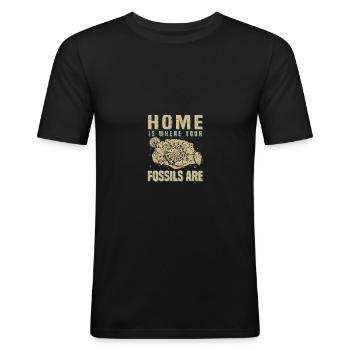 Fossil Collectors - Men's Slim Fit T-Shirt - black - Front - Nik (191cm)