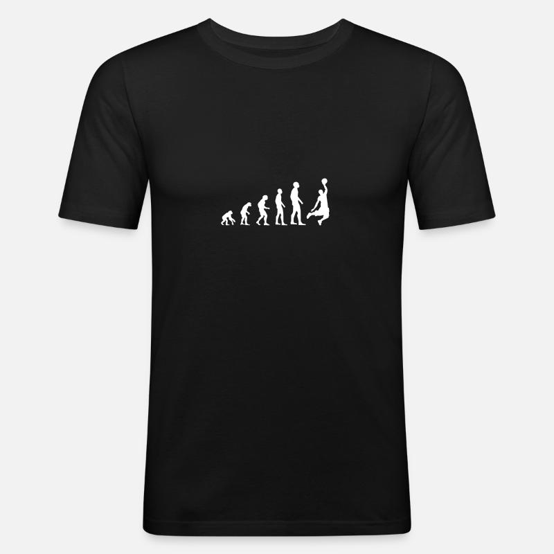 Basketball evolution - Men's Slim Fit T-Shirt - black