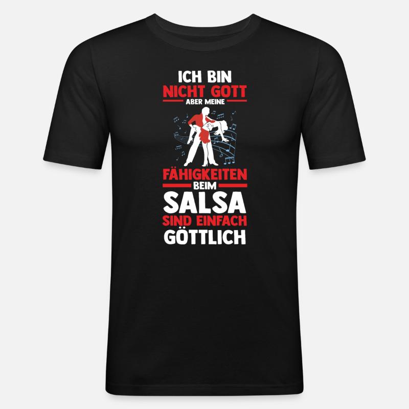 Danseuse de Salsa - T-shirt près du corps Homme - noir