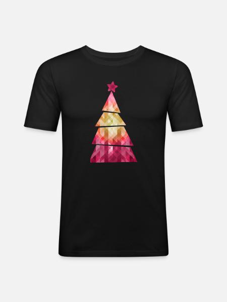 Christmas Tree - Weihnachtsbaum - Weihnachten - Men's Slim Fit T-Shirt - black