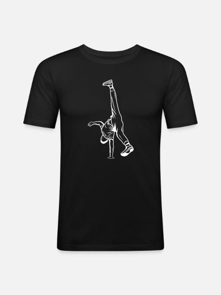 B Boy Drawing - Men's Slim Fit T-Shirt - black