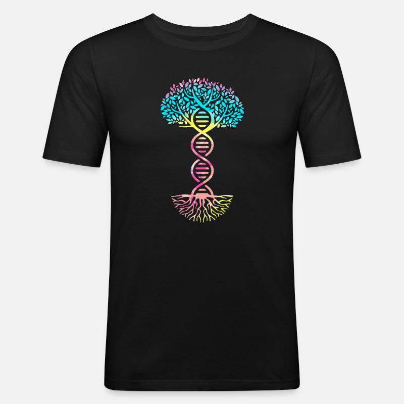 Structural formula molecule - Men's Slim Fit T-Shirt - black